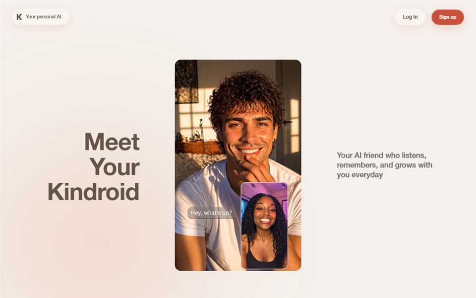 The Kindroid home page